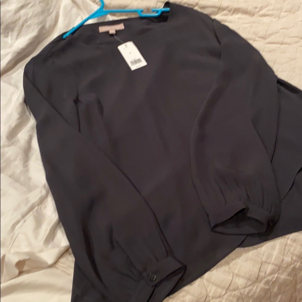 Dark grey blouse - banana republic